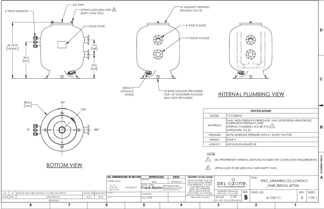 Contact Tank- 200gal, 42